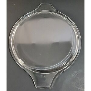 Vintage Pyrex Clear Glass Round  Casserole Lid 475 C Tab Handles MCM